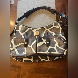 Authentic Dooney‎ & Bourke Hobo leather bag.   Y2K era early 2000’s animal print
